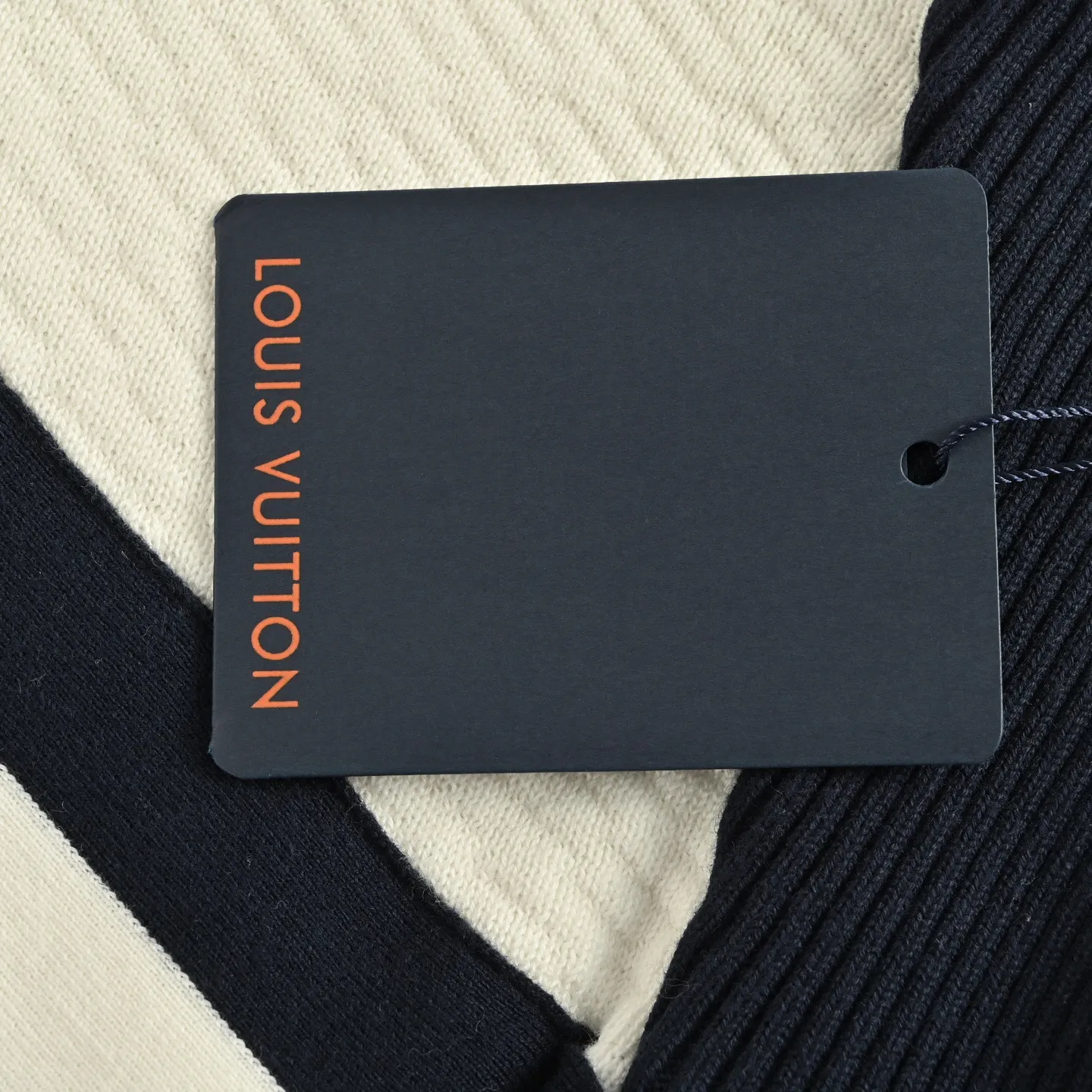 Louis Vuitton/Louis Vuitton 24Fw stand collar striped contrast zipper knitted jacket